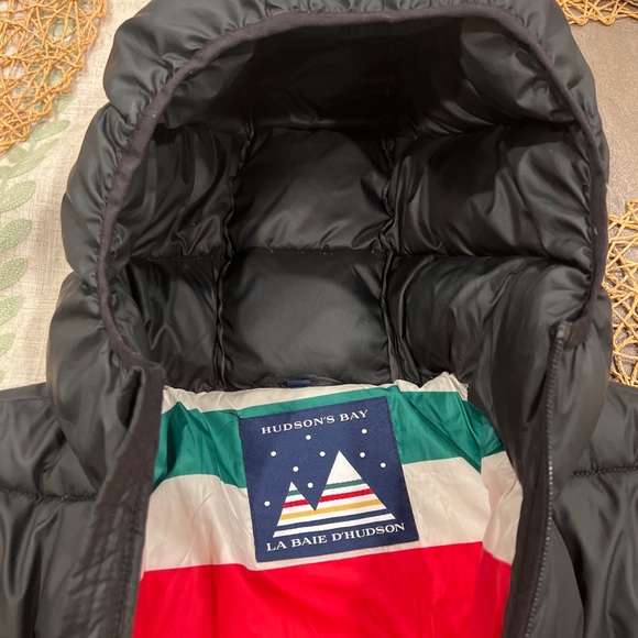 THE HUDSON'S BAY COMPANY HBC Men's Down Filled Hooded WINTER Puffer Coat BLACK S - Picture 3 of 14